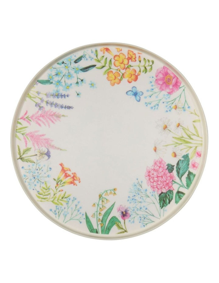 Botanica Melamine Plate 25.5x2 cm Set of 4 in Multi