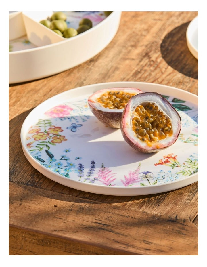Botanica Melamine Plate 25.5x2 cm Set of 4 in Multi
