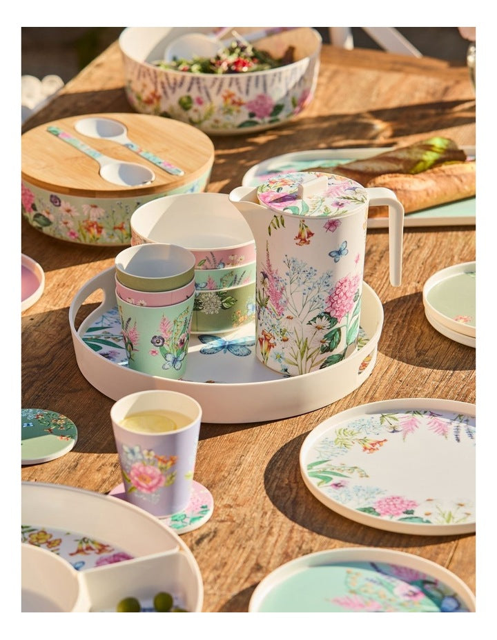 Botanica Melamine Plate 25.5x2 cm Set of 4 in Multi