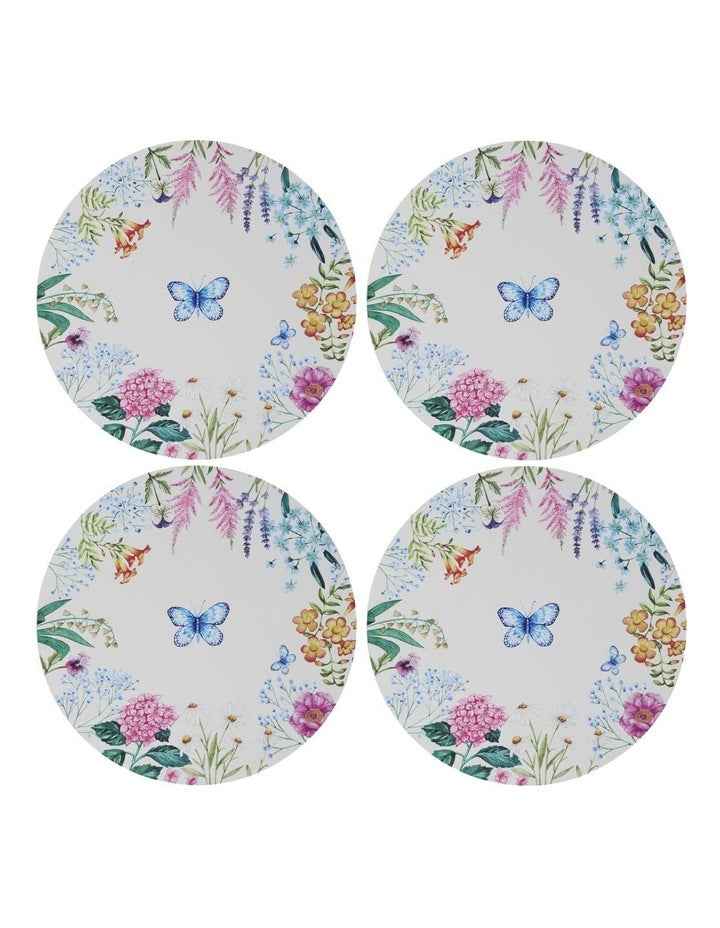 Botanica Round Cork Back Placemat 32cm Set of 4 Gift Boxed in Multi