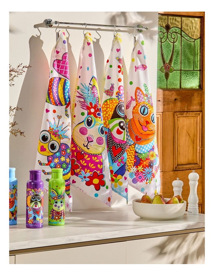Donna Sharam Kaleidoscope Tea Towel Buzz 50x70cm in Multi