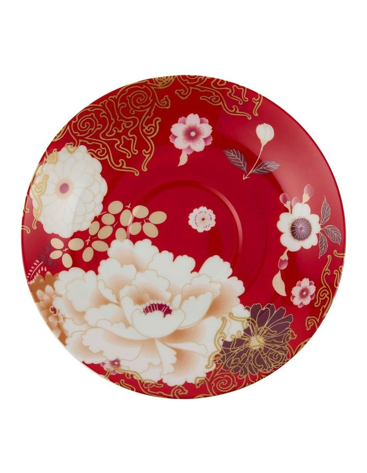 Kimono Breakfast Cup & Saucer 480ml in Red