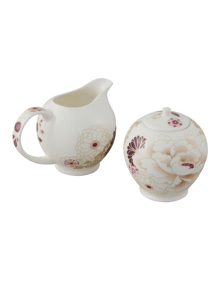 Kimono Sugar & Creamer in White
