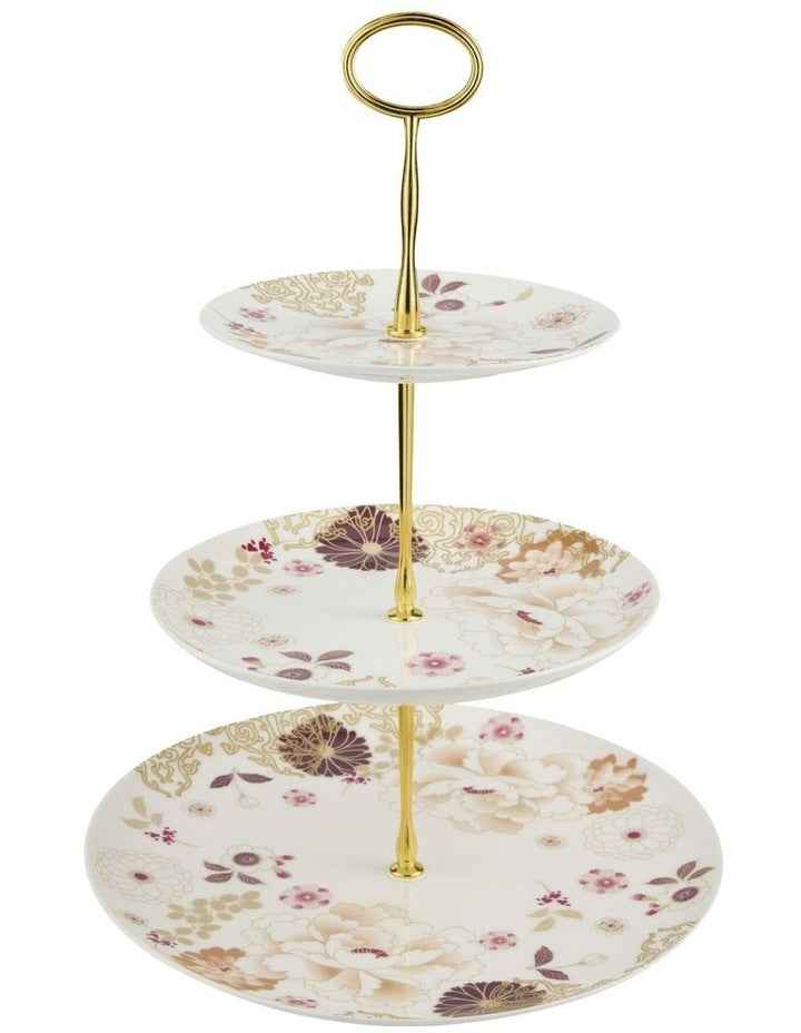 Kimono 3 Tiered Cake Stand in White