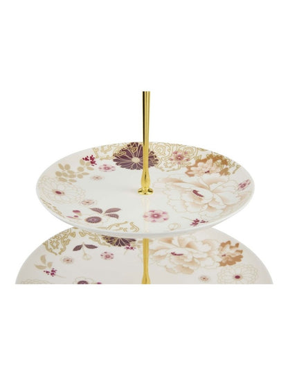 Kimono 3 Tiered Cake Stand in White