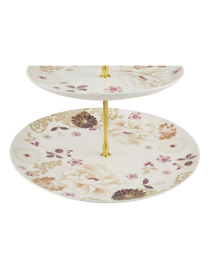 Kimono 3 Tiered Cake Stand in White