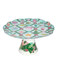 Tis The Season Footed Cake Stand Gift Boxed 28cm in Multi
