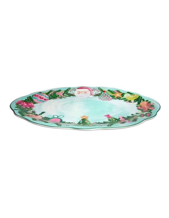 Tis The Season Oval Platter 35x24cm Gift Boxed