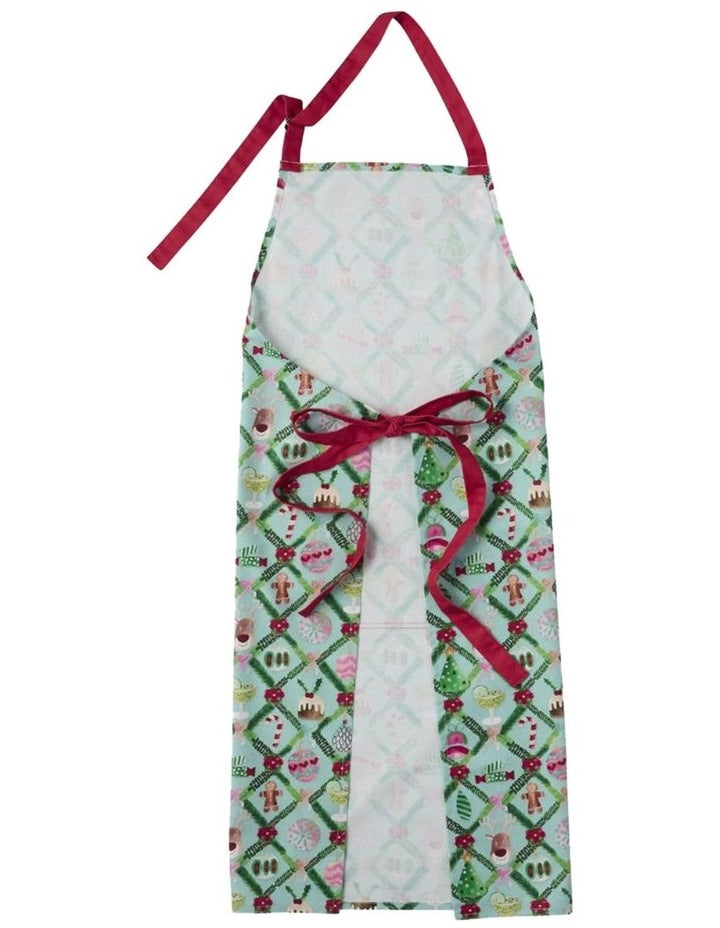 Tis The Season Santa & Me Apron Set Of 2 in Multi