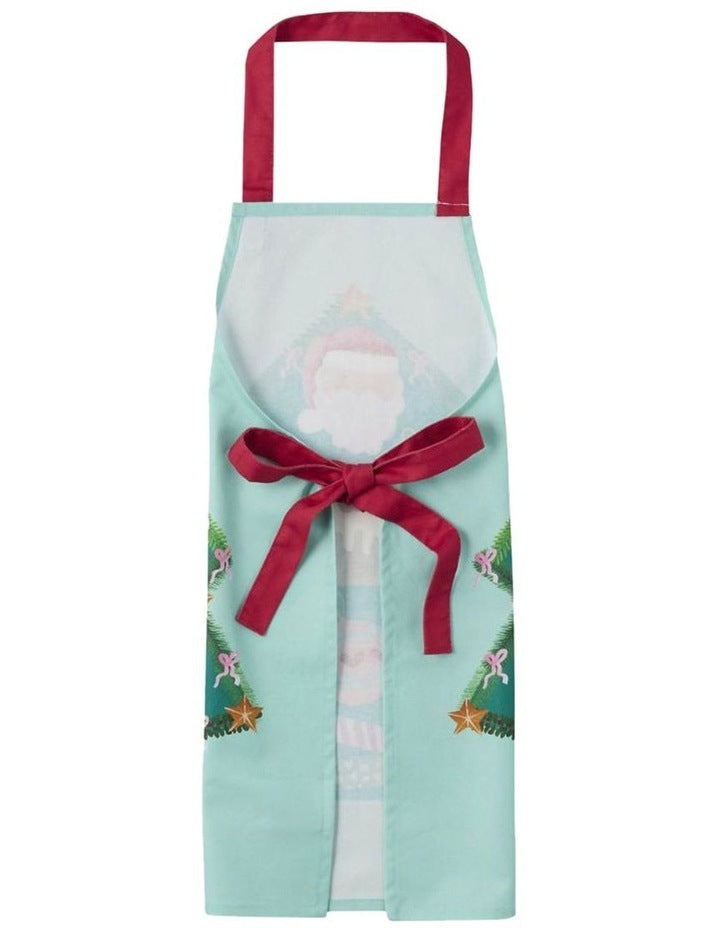 Tis The Season Santa & Me Apron Set Of 2 in Multi