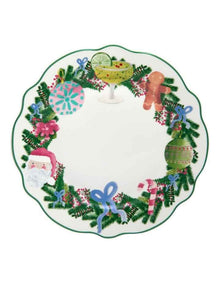 Tis The Season Scallop Rim Plate 20cm in Multi