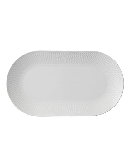 Oblong Oval Platter 30x17cm in White