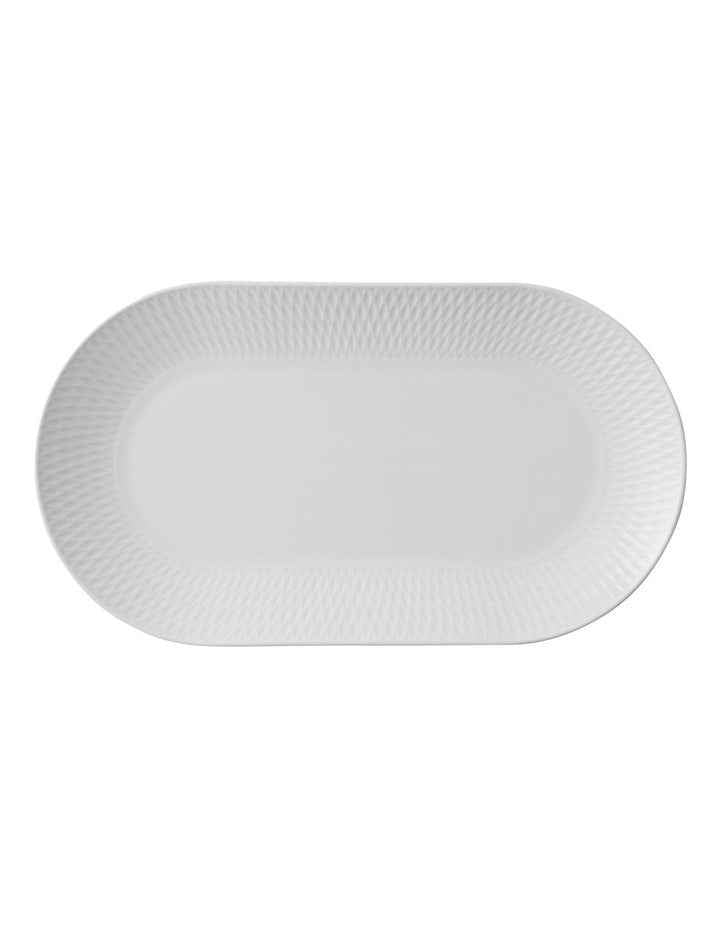 Oblong Oval Platter 30x17cm in White
