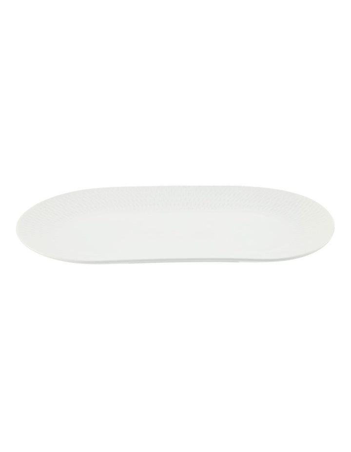 Oblong Oval Platter 30x17cm in White