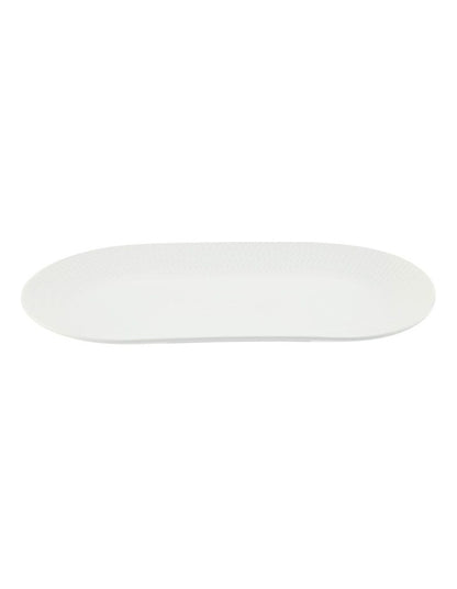 Oblong Oval Platter 30x17cm in White