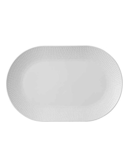 Oblong Oval Platter 38x25cm in White