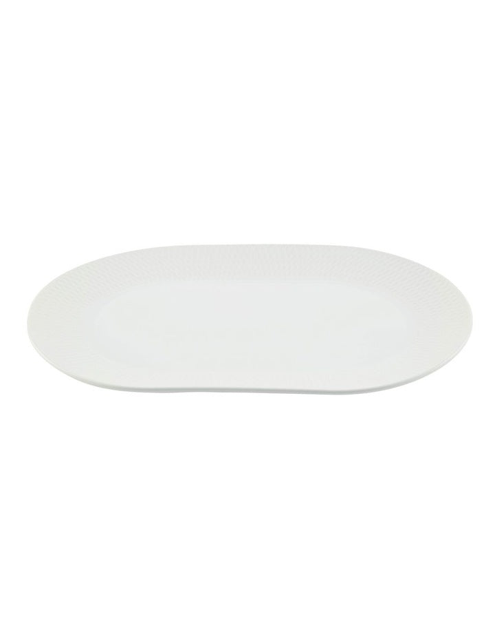 Oblong Oval Platter 38x25cm in White