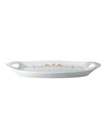 Christmas Handled Oval Platter 52.5x28cm in White