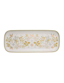 Christmas Oblong Platter 41x17cm in White