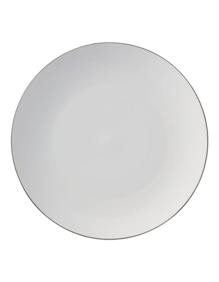 White Platinum Coupe Charger Plate 30.5cm in Silver