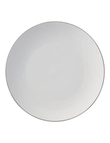 White Platinum Coupe Charger Plate 30.5cm in Silver