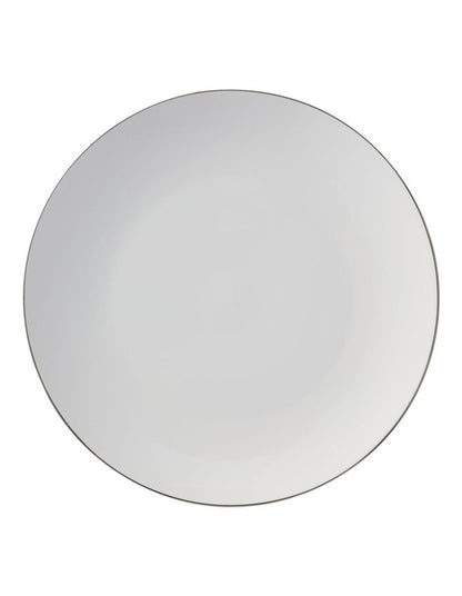 White Platinum Coupe Charger Plate 30.5cm in Silver