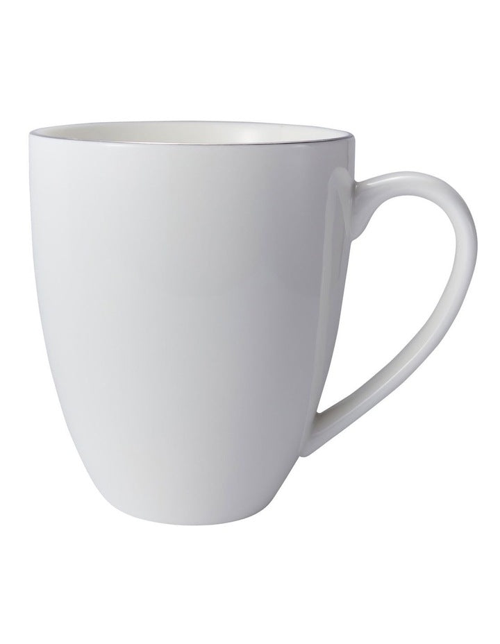 White Platinum Coupe Mug 390ml in Silver