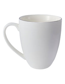 White Platinum Coupe Mug 390ml in Silver