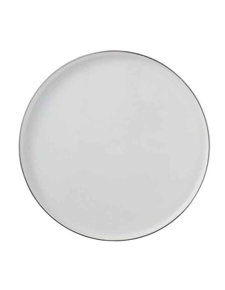 White Platinum Footed Cake Stand 30cm Gift Boxed in Silver