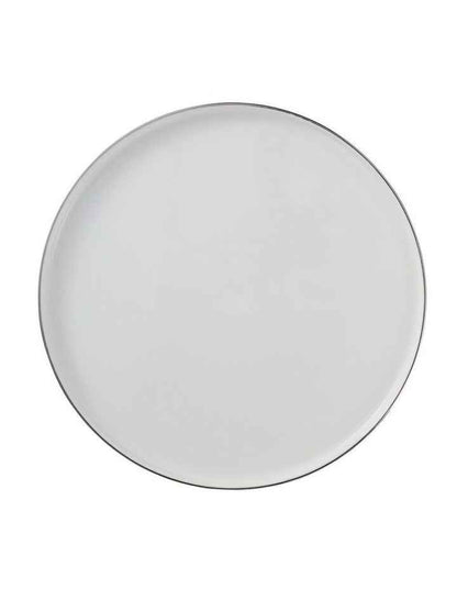 White Platinum Footed Cake Stand 30cm Gift Boxed in Silver