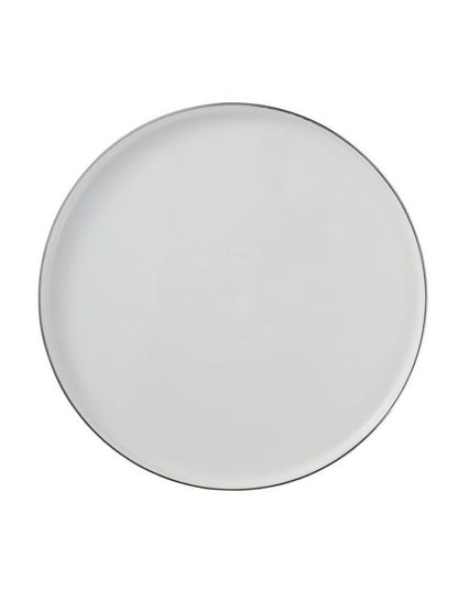 White Platinum Footed Cake Stand 30cm Gift Boxed in Silver