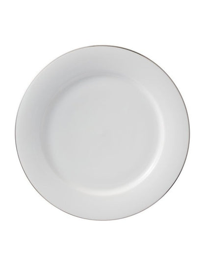 White Platinum Rim Charger Plate 31cm in Silver