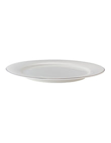 White Platinum Rim Charger Plate 31cm in Silver