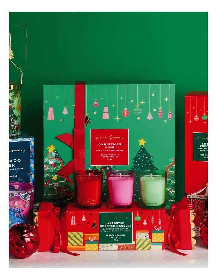 Festive Down Under Fragrance Candle 50g Set Of 3 in Multi