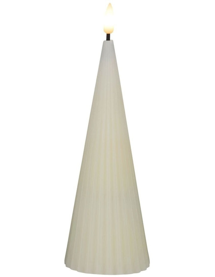 Let's Get Lit Linea LED Cone Candle 6.5x17cm Gift Boxed in Soy
