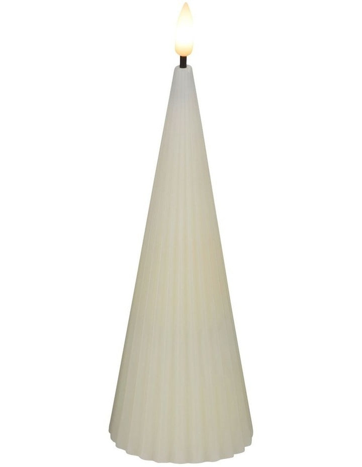Let's Get Lit Linea LED Cone Candle 6.5x17cm Gift Boxed in Soy