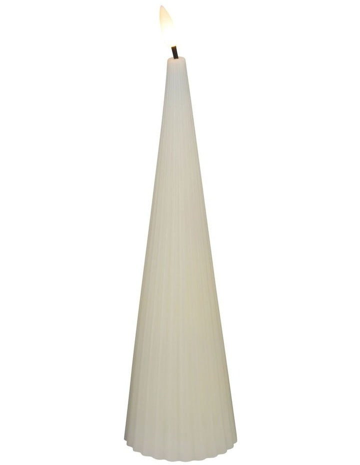 Let's Get Lit Linea LED Cone Candle 7x22cm Gift Boxed in Soy