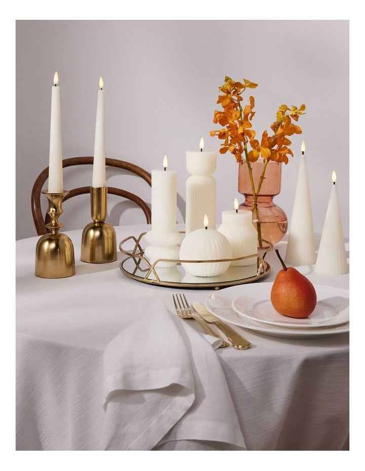 Let's Get Lit Linea LED Cone Candle 7x22cm Gift Boxed in Soy