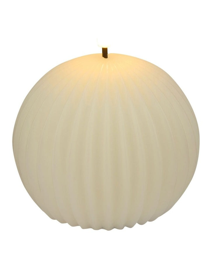 Let's Get Lit Linea LED Ball Candle 10x9cm Gift Boxed in Soy