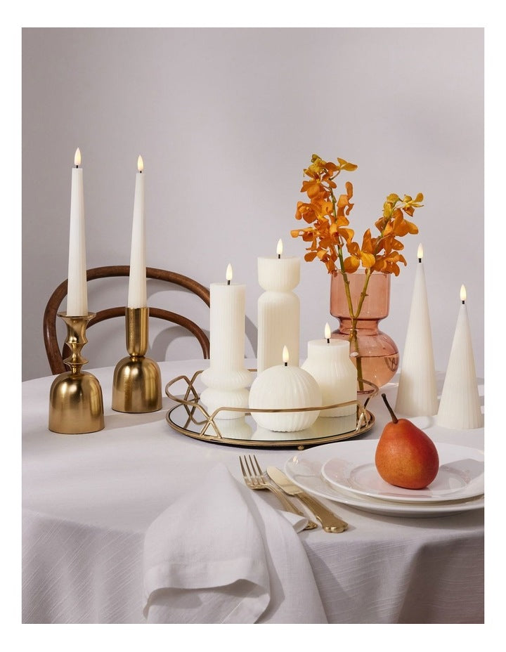 Let's Get Lit Linea LED Ball Candle 10x9cm Gift Boxed in Soy