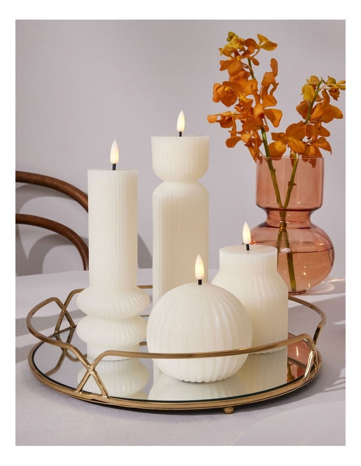 Let's Get Lit Linea LED Sculptural Candle 6.5x22cm