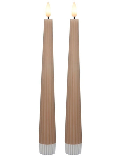 Let's Get Lit Linea LED Taper Candle Set of 2 22cm