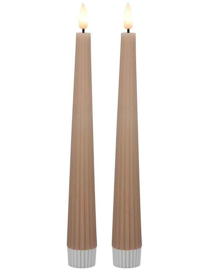 Let's Get Lit Linea LED Taper Candle Set of 2 22cm