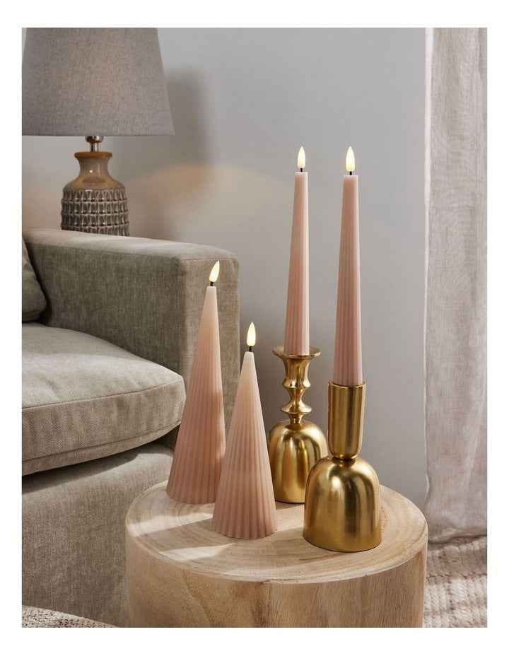 Let's Get Lit Linea LED Taper Candle Set of 2 22cm