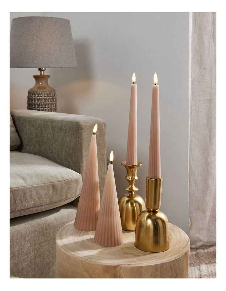 Let's Get Lit Linea LED Cone Candle 6.5x17cm