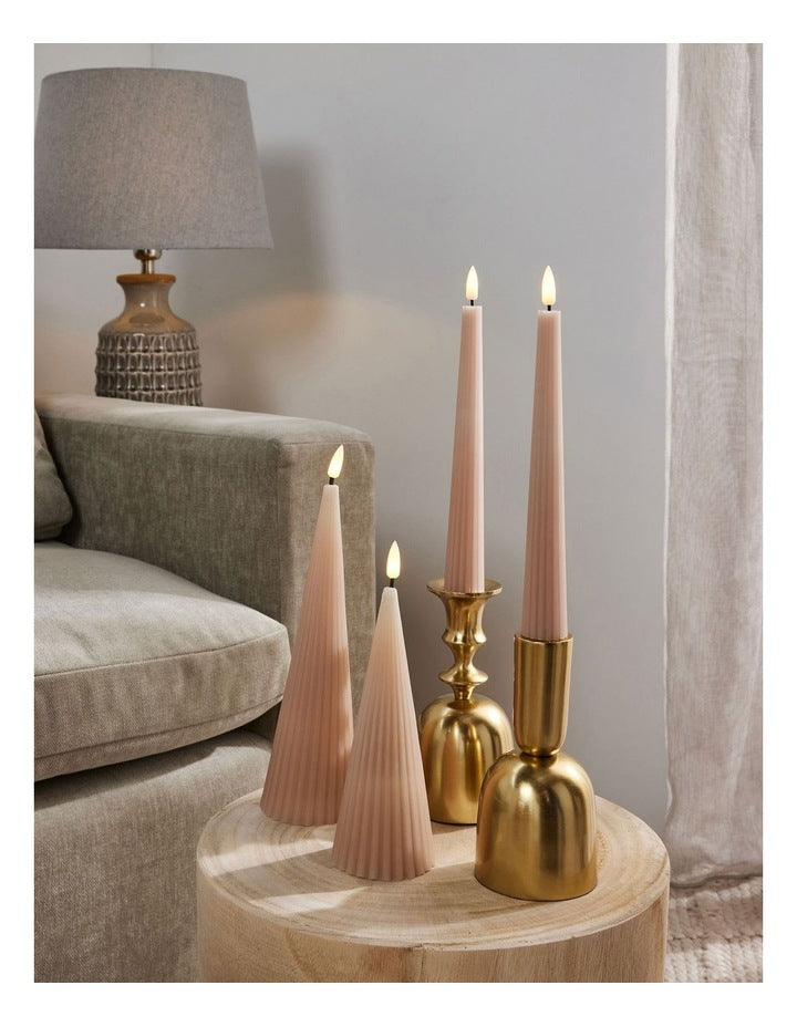 Let's Get Lit Linea LED Cone Candle 7x22cm