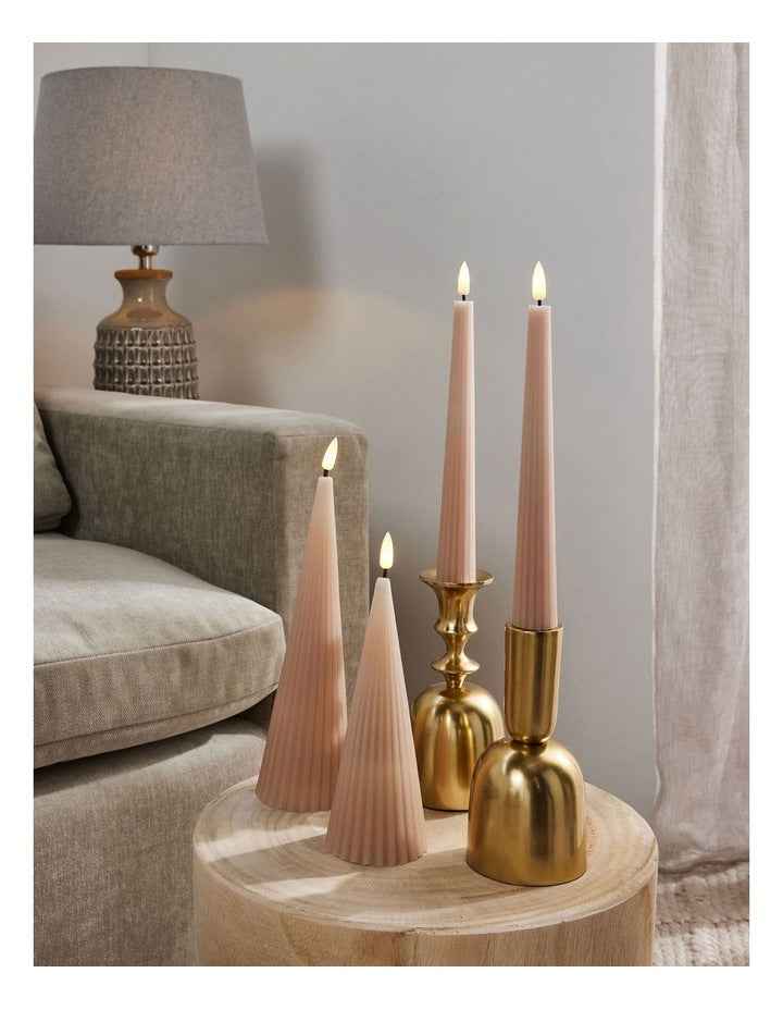 Let's Get Lit Linea LED Cone Candle 7x22cm