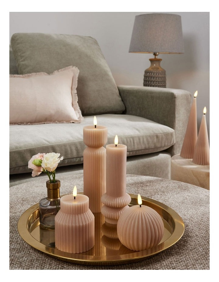 Let's Get Lit Linea LED Sculptural Candle 8.5x10cm