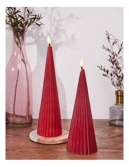 Let's Get Lit Linea LED Cone Candle 6.5x17cm