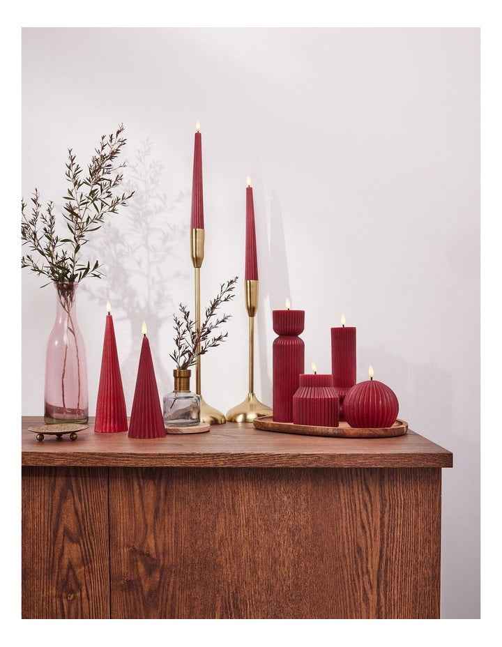 Let's Get Lit Linea LED Cone Candle 6.5x17cm